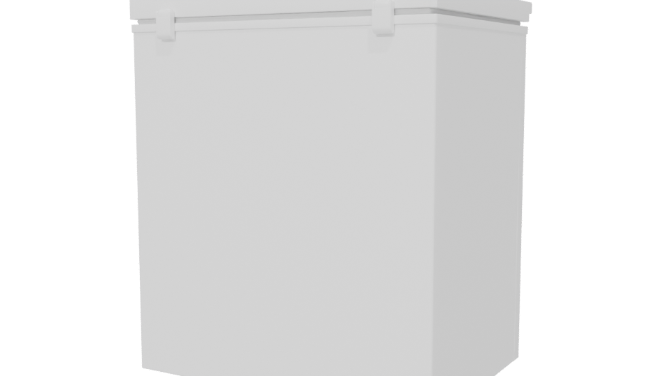Compact Chest Freezer 3D Model - Professional 3D Model Render 6