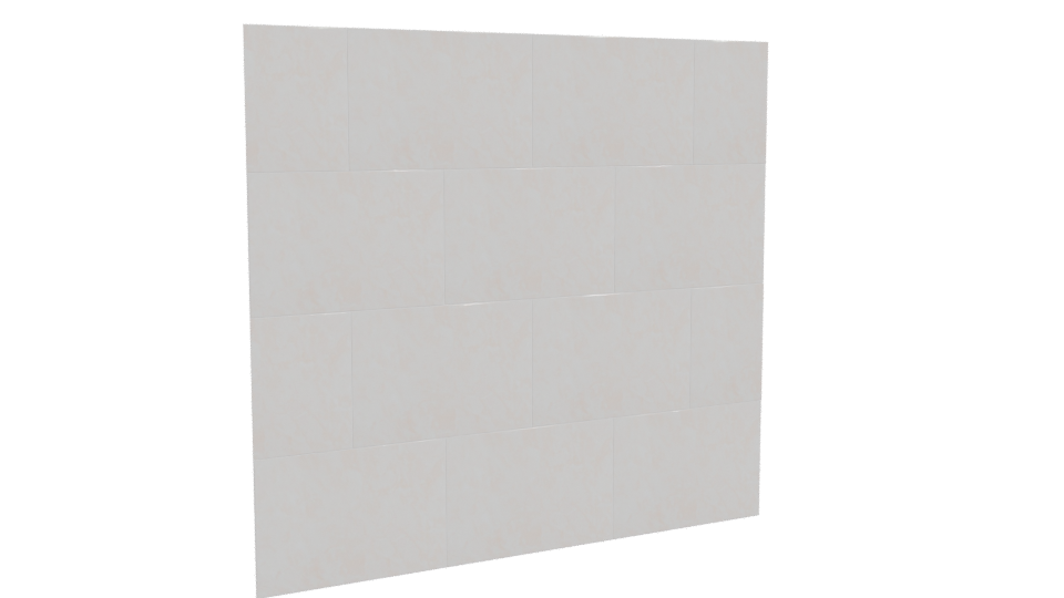 Stylish White Tile Wall Model - Professional 3D Model Render 10