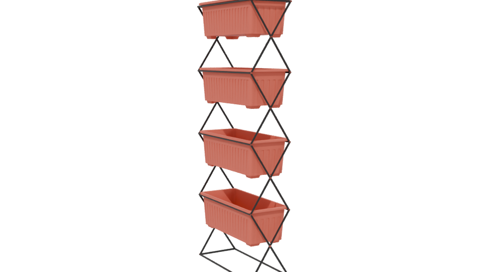 Vertical Planter Rack 3D Model - Professional 3D Model Render 13