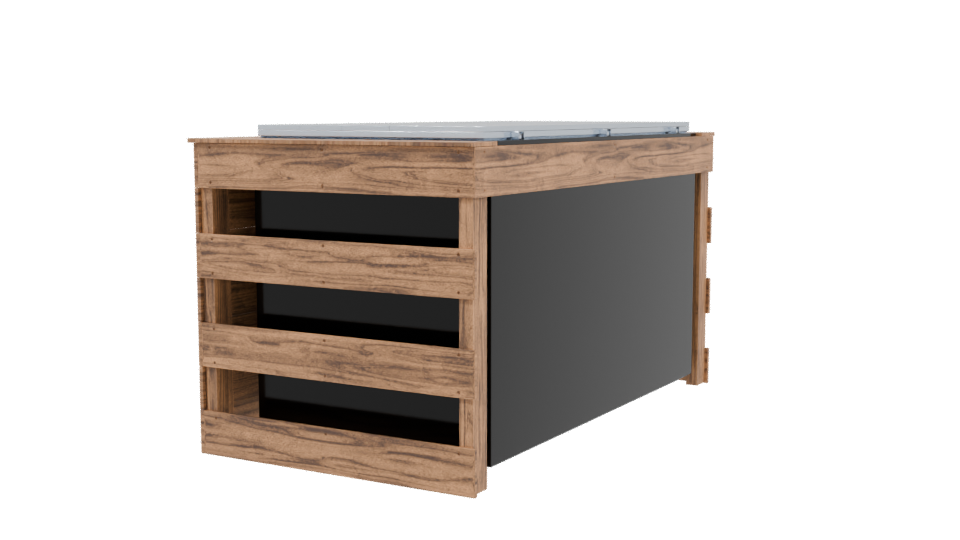 Stylish Wooden Storage Box 3D Model - Professional 3D Model Render 3