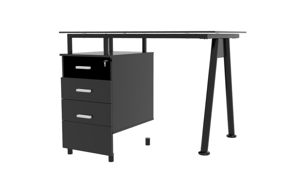 Stylish Modern Writing Desk 3D - Professional 3D Model Render 12