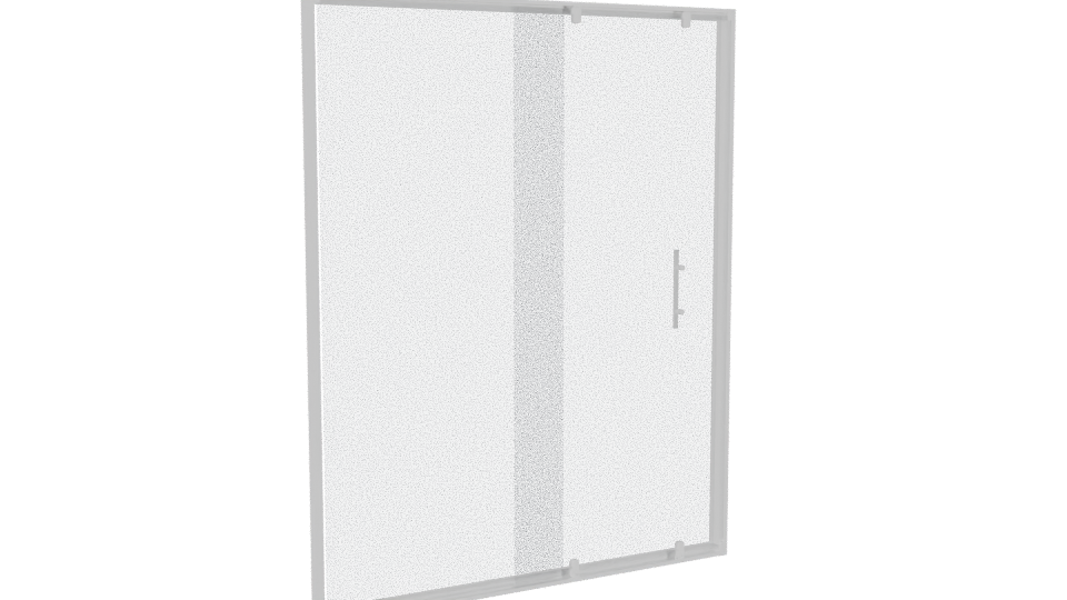Frameless Glass Shower Door 3D - Professional 3D Model Render 4