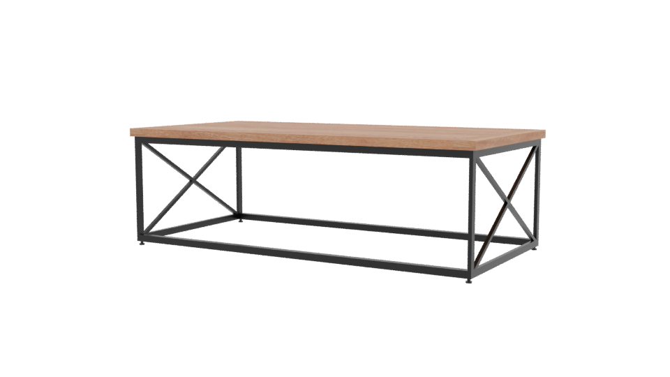 Stylish Wooden Dining Table 3D - Professional 3D Model Render 3