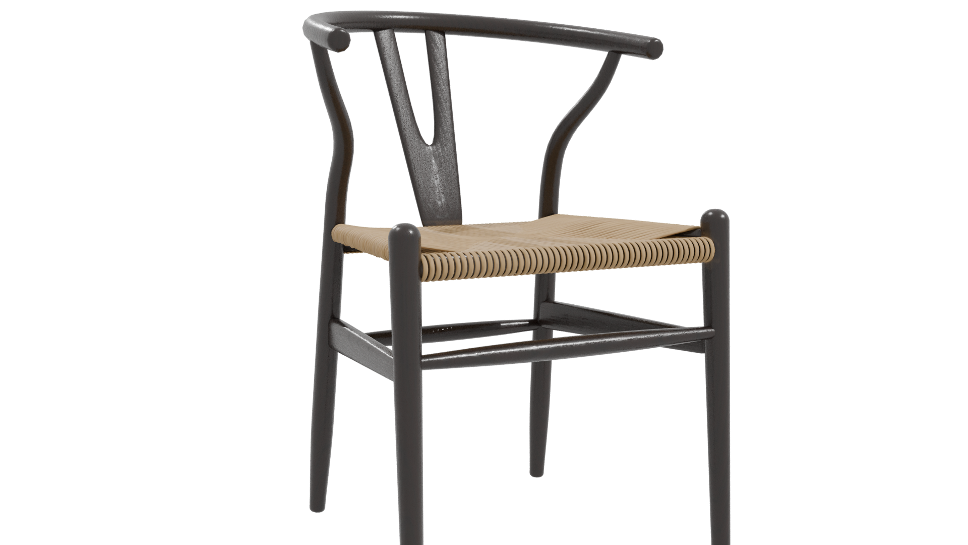 Stylish Wooden Dining Chair Model - Professional 3D Model Render 10