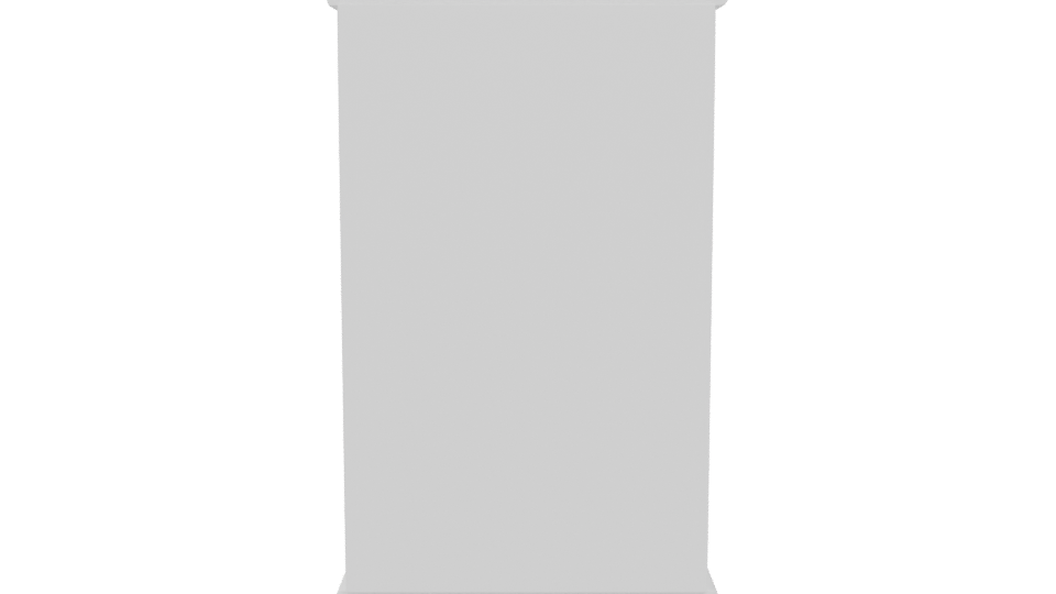 Sleek White Storage Cabinet 3D - Professional 3D Model Render 5