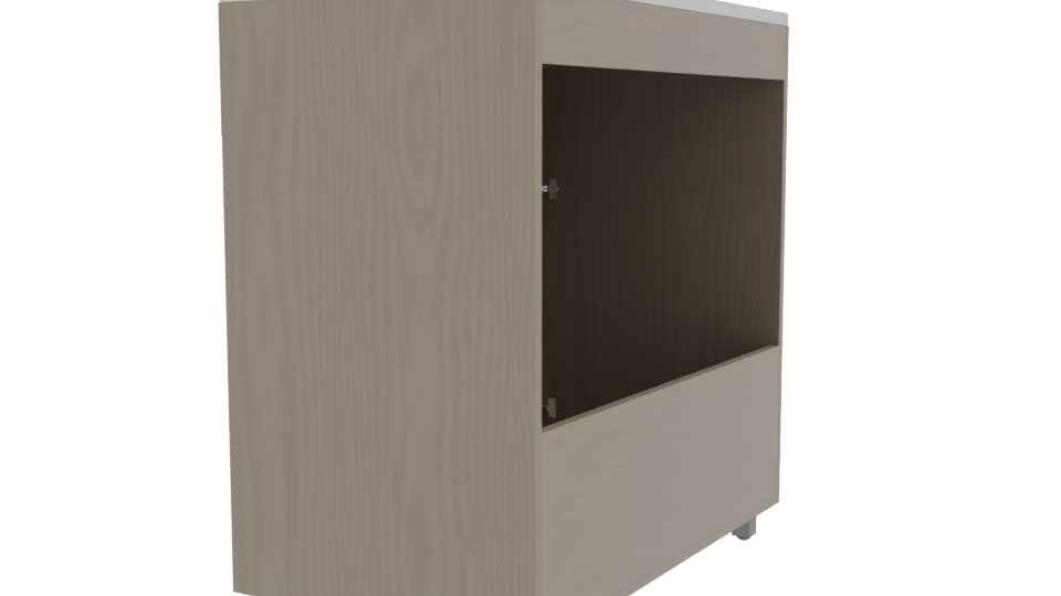 Minimalist Wood Cabinet 3D Model - Professional 3D Model Render 3