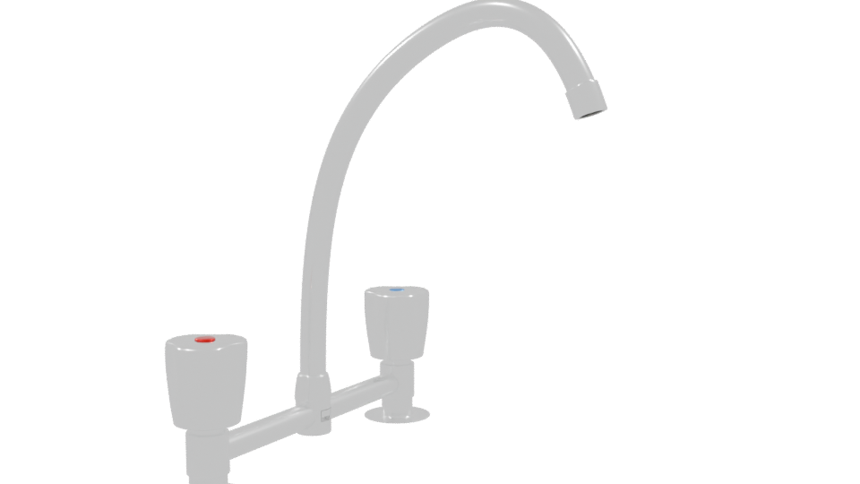 Stylish Kitchen Faucet Model - Professional 3D Model Render 9