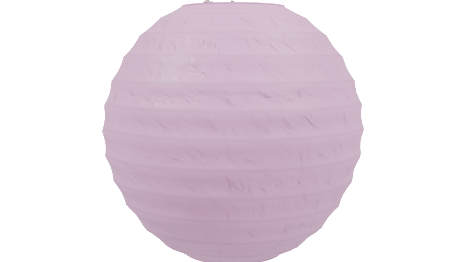 Stylish Pink Paper Lantern Model - Professional 3D Model Render 3
