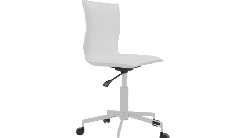 Minimalist White Office Chair 3D - Professional 3D Model Render 9