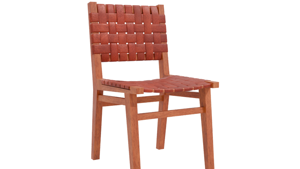 Stylish Woven Dining Chair 3D - Professional 3D Model Render 10