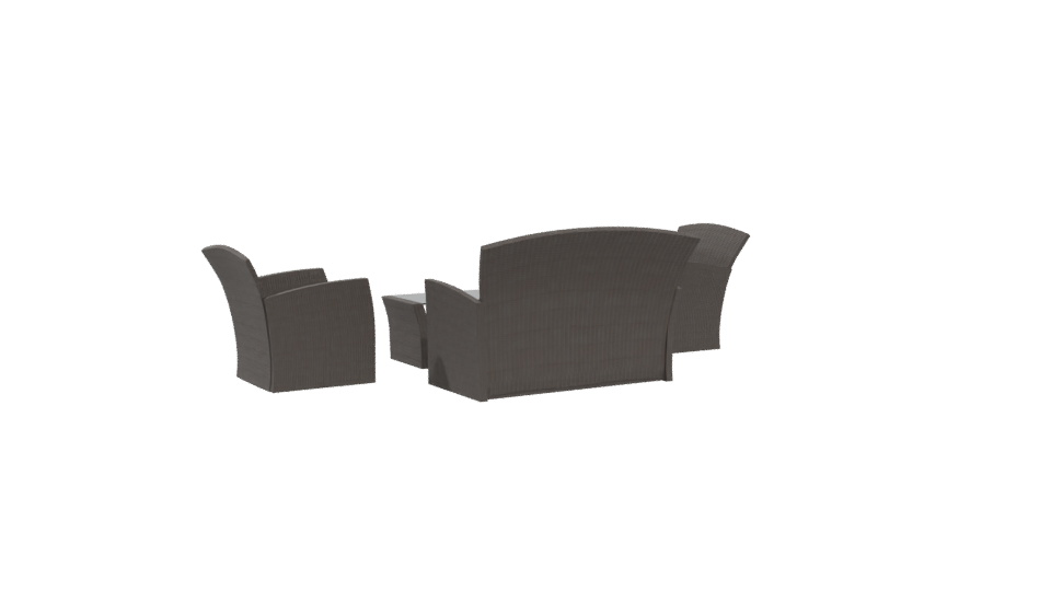 Stylish Outdoor Sofa Set 3D Model - Professional 3D Model Render 4