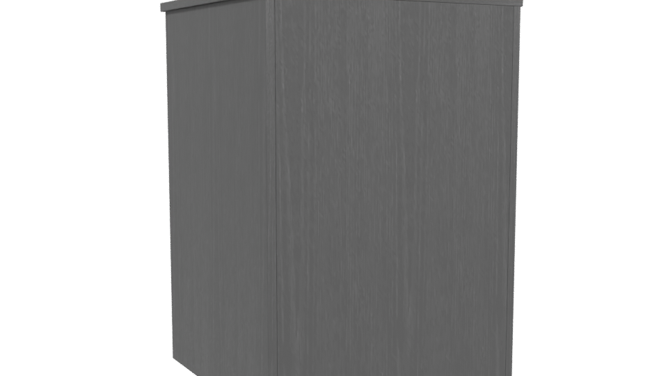 Stylish Wooden Nightstand Model - Professional 3D Model Render 4