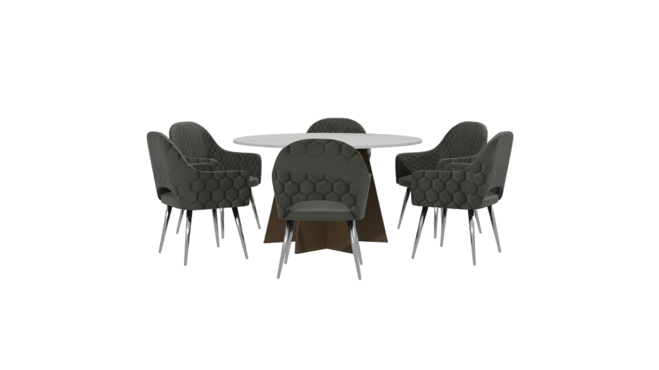 Stylish Modern Dining Set 3D Model - Professional 3D Model Render 13