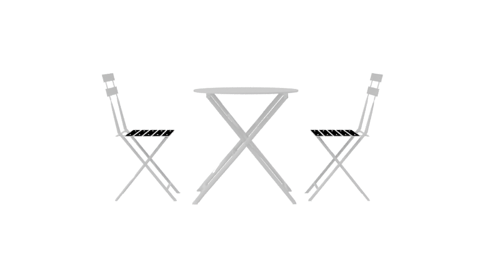 Stylish Patio Table Set Model - Professional 3D Model Render 8