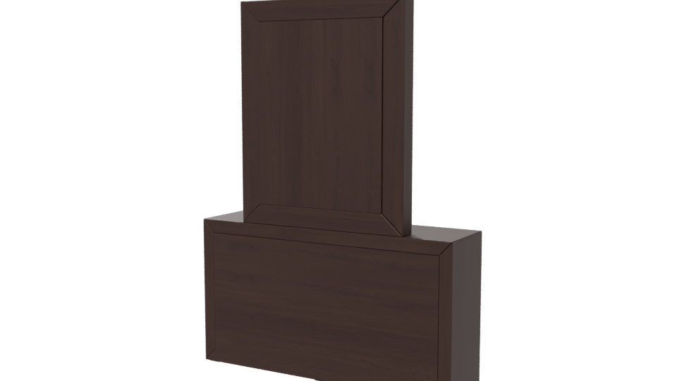 Elegant Modern Vanity Table with Mirror 3D Model - Professional 3D Model Render 6