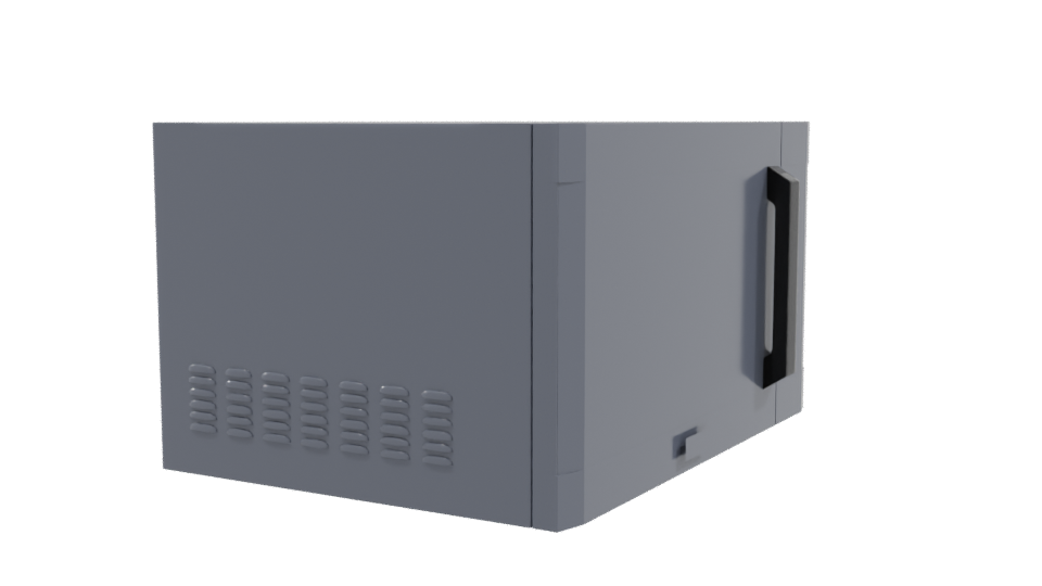 Sleek Modern Microwave 3D Model - Professional 3D Model Render 9