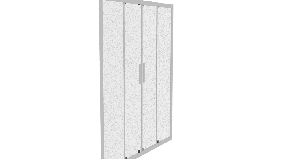 Stylish Modern Sliding Door Cabinet - Professional 3D Model Render 9