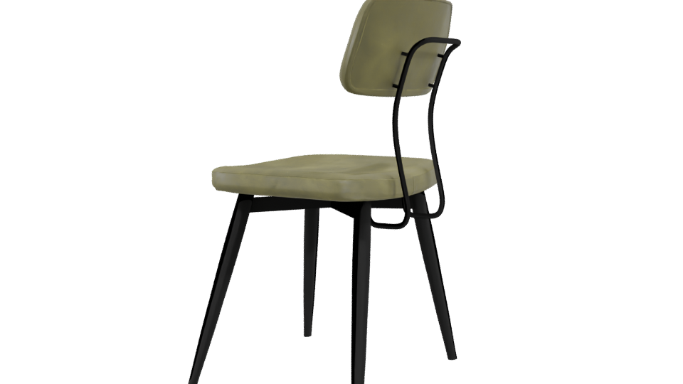 Stylish Minimalist Dining Chair 3D Model - Professional 3D Model Render 3