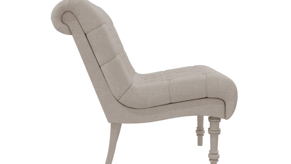 Elegant Fabric Accent Chair 3D - Professional 3D Model Render 8
