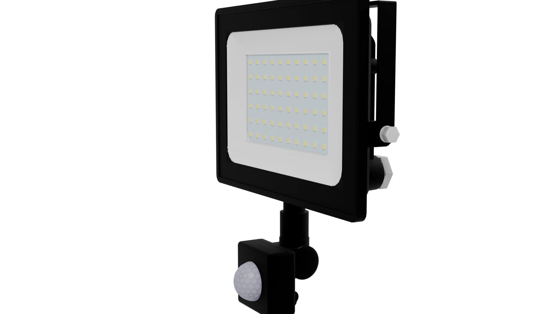 LED Flood Light with Motion Sensor 3D Model - Professional 3D Model Render 13