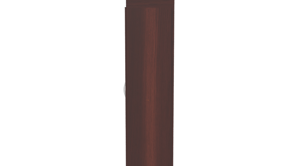 Stylish Wooden Wardrobe Model - Professional 3D Model Render 2