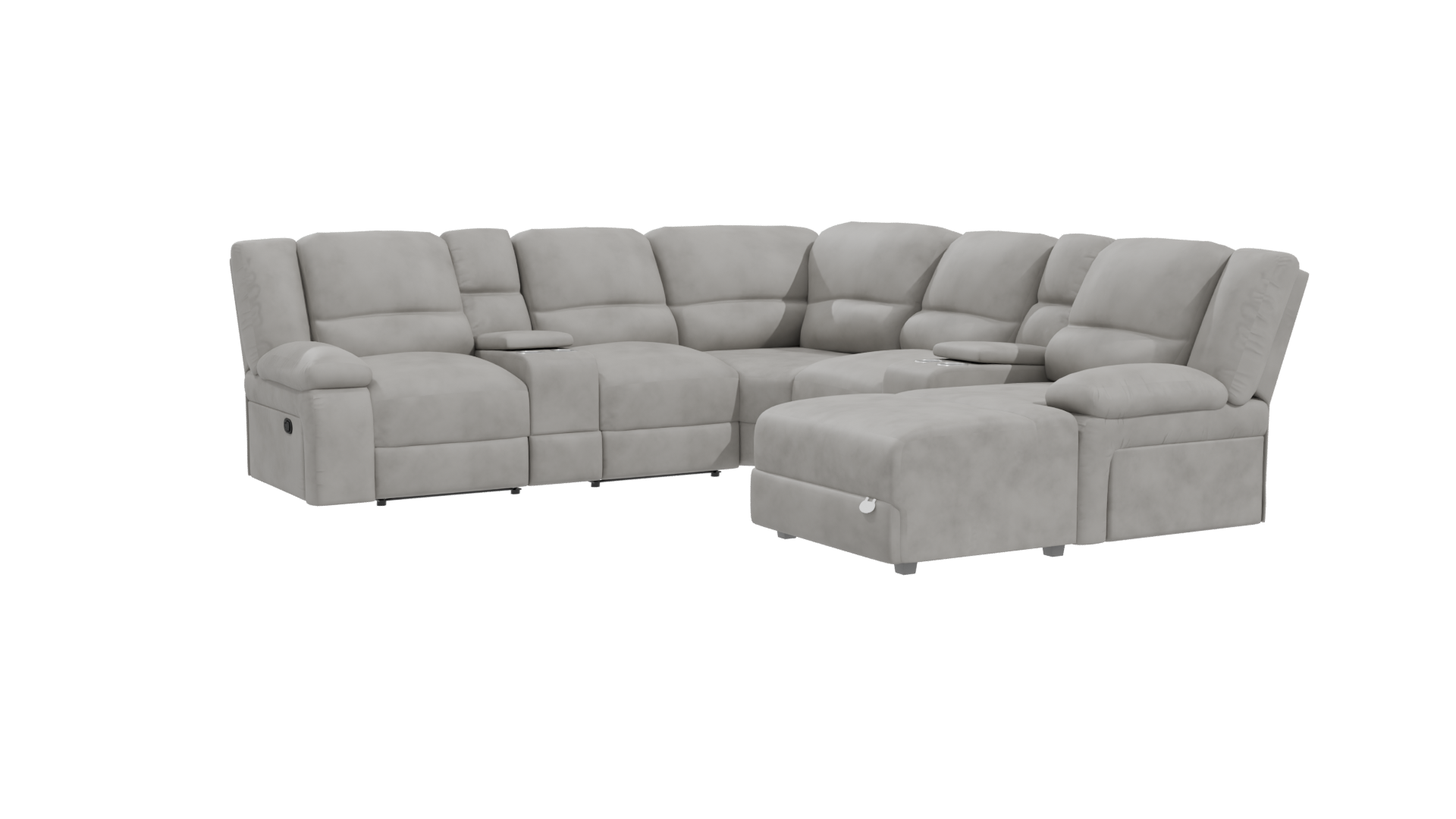 Contemporary L-Shaped Sofa Model - Professional 3D Model Render 10