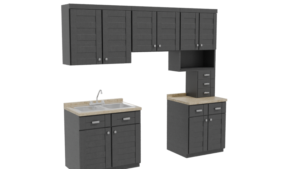 Stylish Kitchen Cabinet Set 3D - Professional 3D Model Render 10