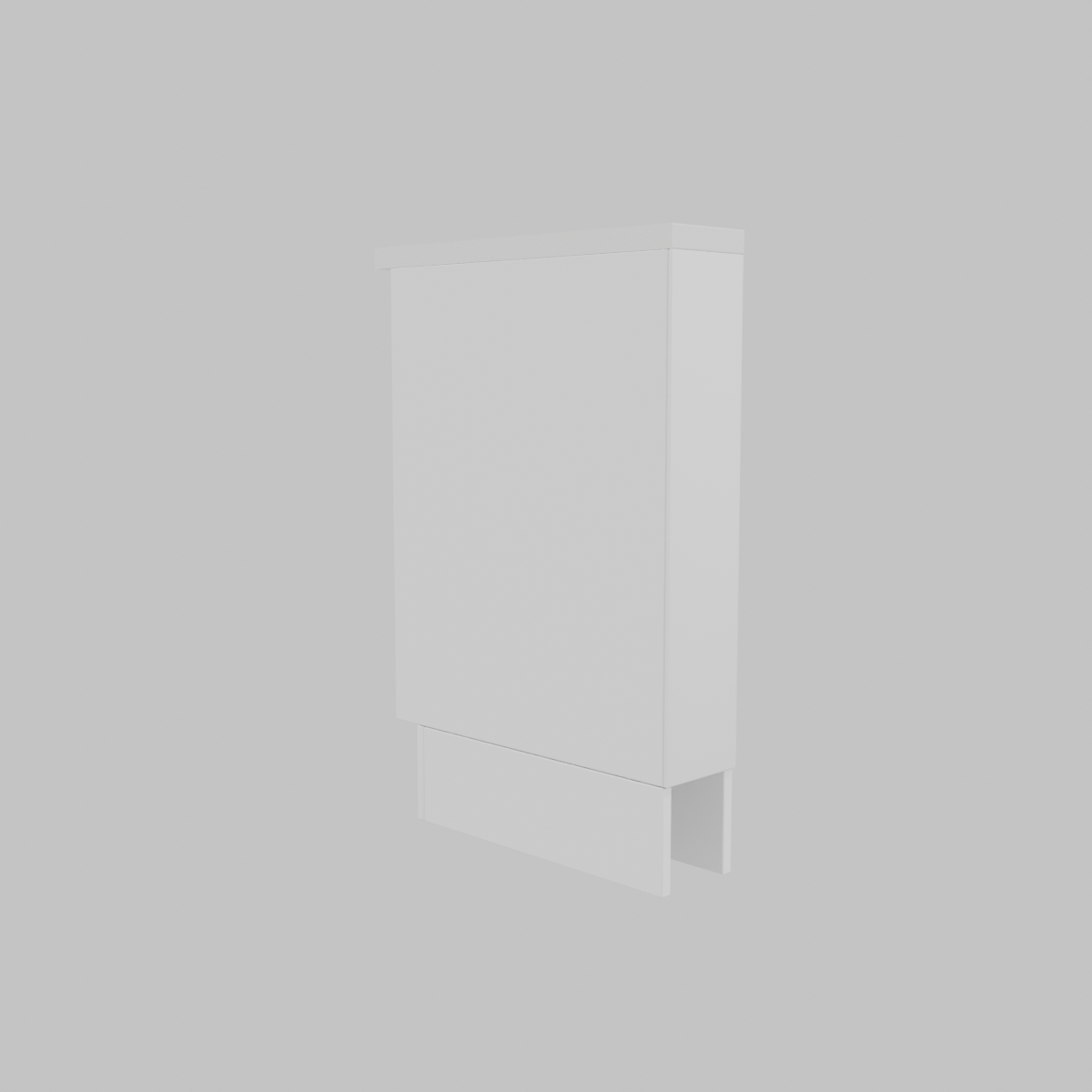 Elegant Minimalist Wooden Shelf 3D - Professional 3D Model Render 13