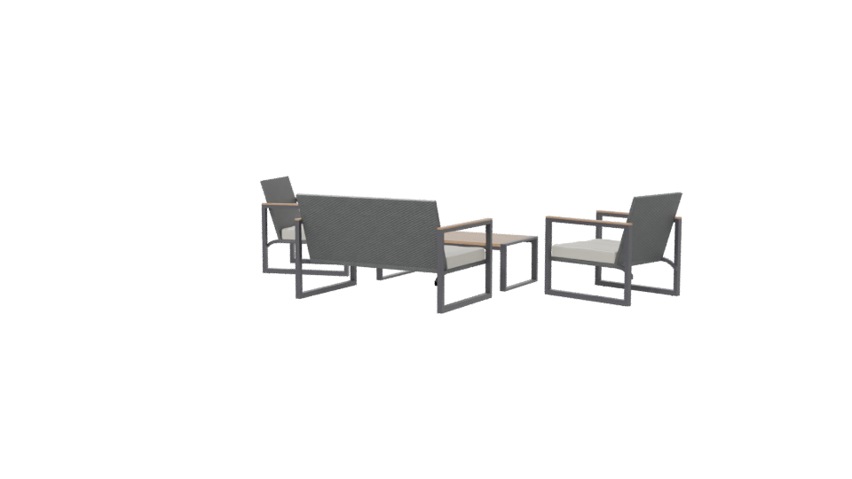Stylish Outdoor Furniture Set - Professional 3D Model Render 6