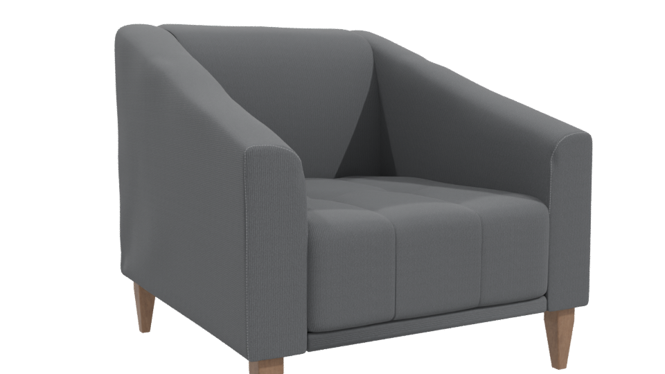 Contemporary Fabric Armchair 3D - Professional 3D Model Render 10