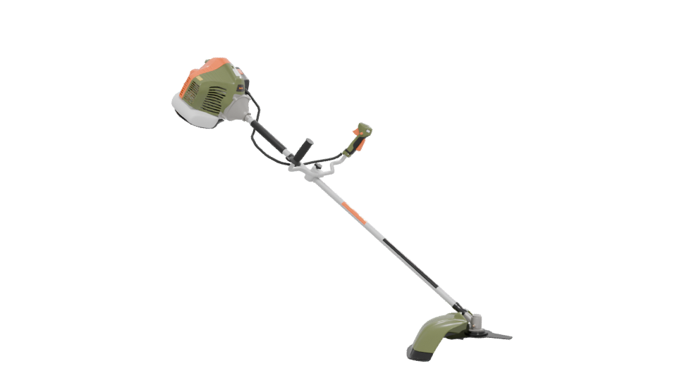 43cc 1.7HP Gas Brush Cutter 3D - Professional 3D Model Render 12