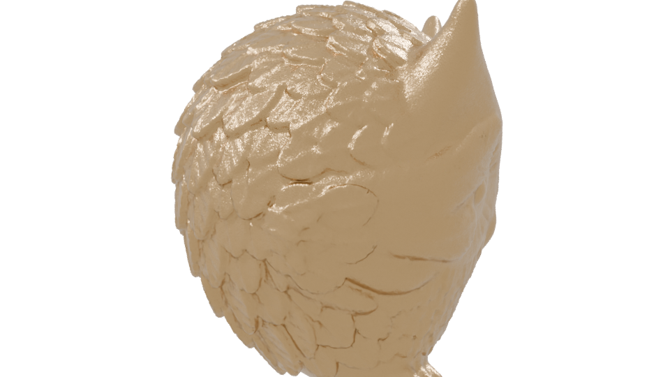 Stylized Owl Figurine 3D Model - Professional 3D Model Render 8