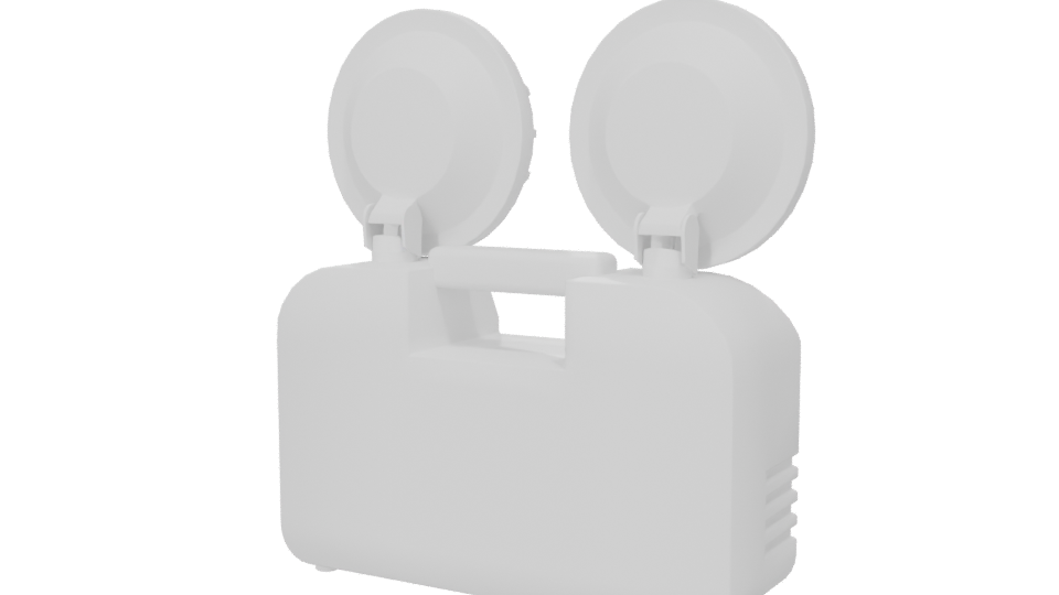 Dual LED Emergency Light Model - Professional 3D Model Render 6