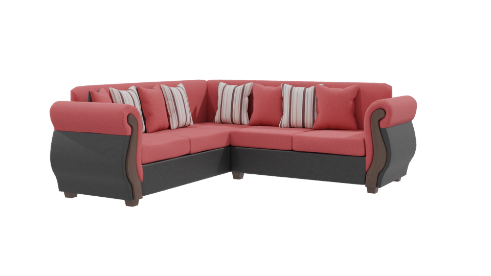 Elegant Corner Sofa 3D Model - Professional 3D Model Render 9
