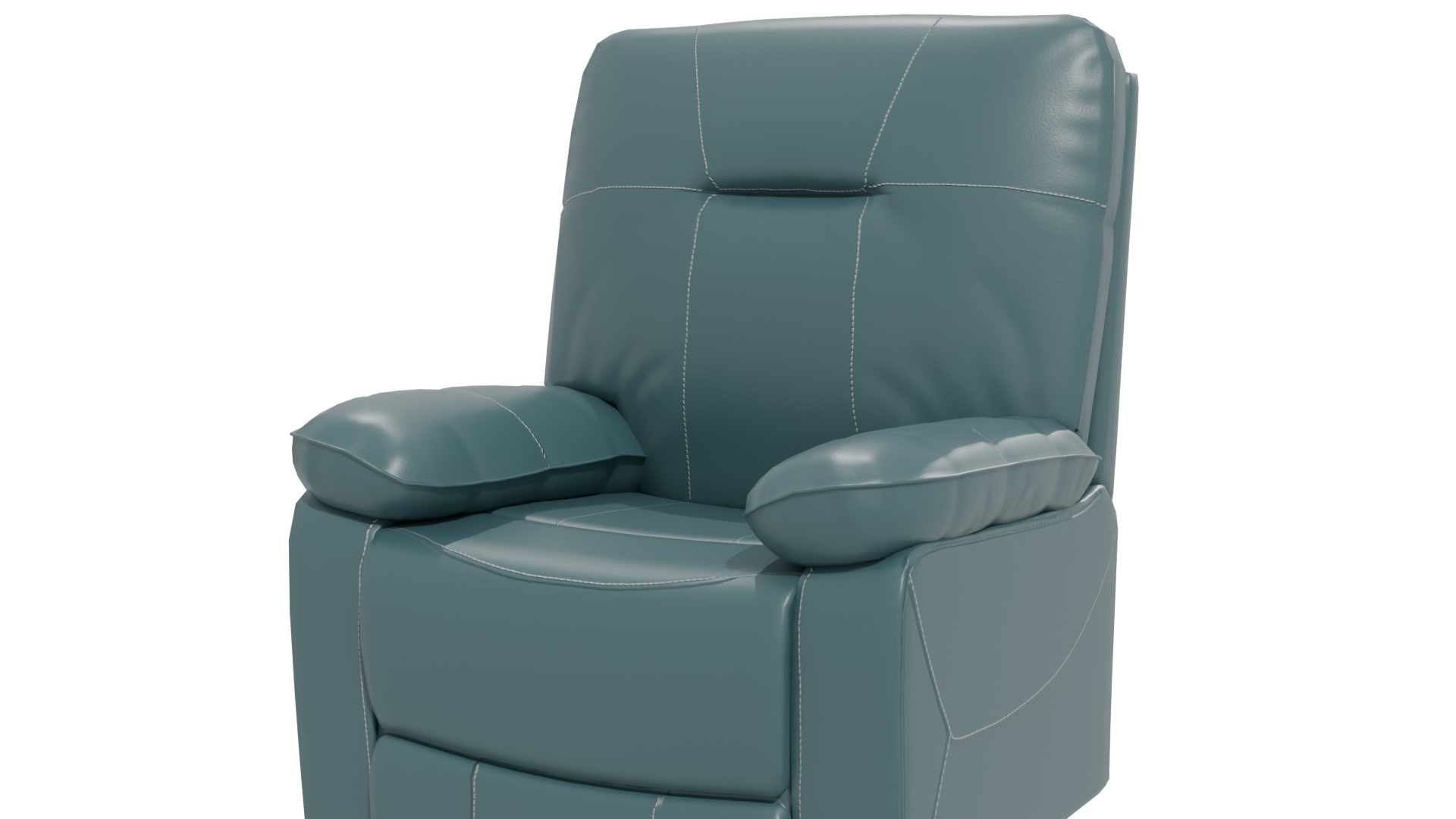 Stylish Modern Reclining Leather Chair 3D Model - Professional 3D Model Render 12