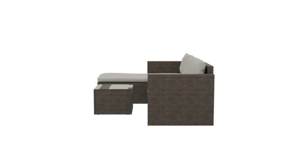 Stylish Outdoor Sectional Sofa Set 3D Model - Professional 3D Model Render 2