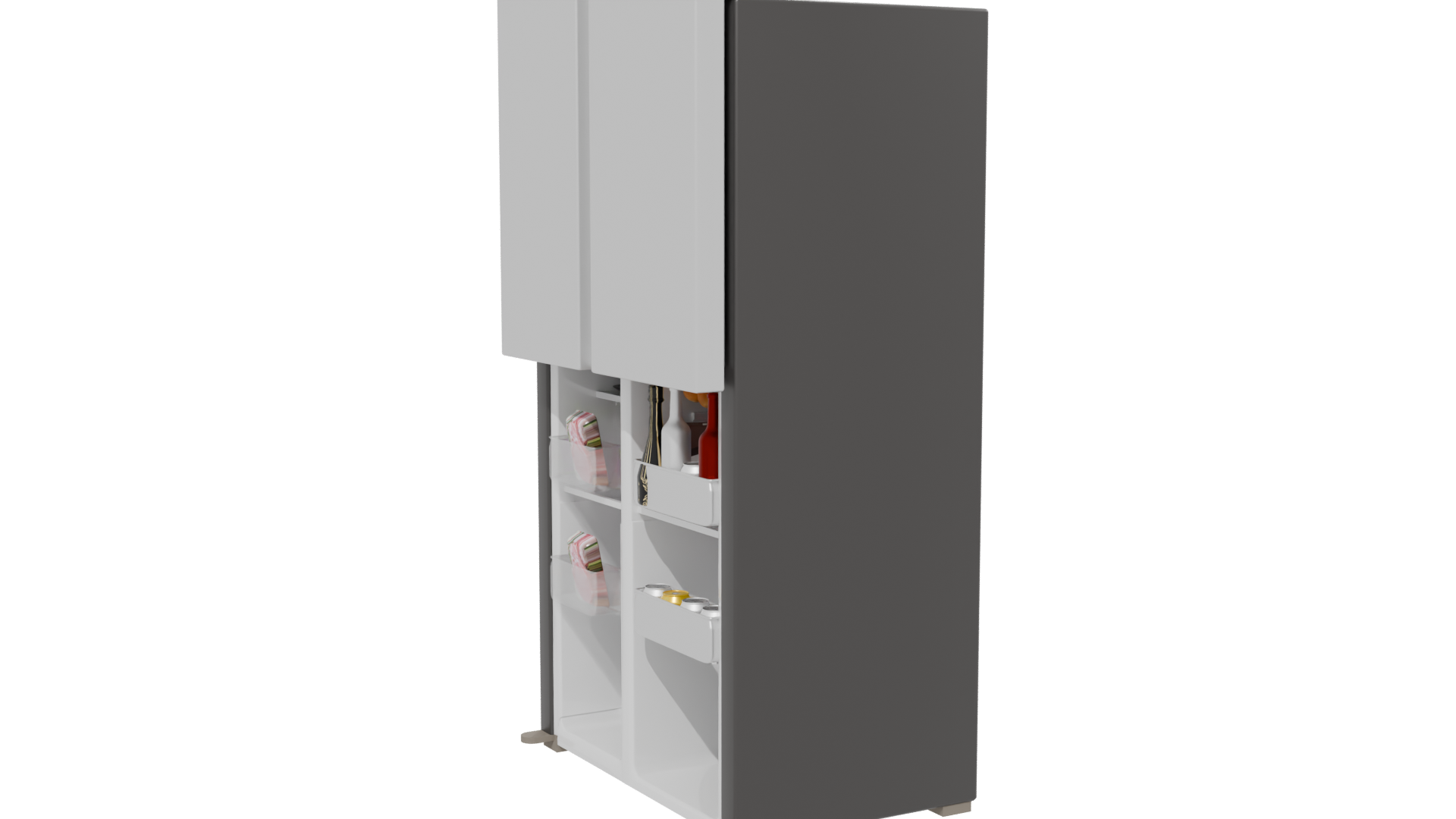 Sleek Modern Refrigerator 3D Model - Professional 3D Model Render 13