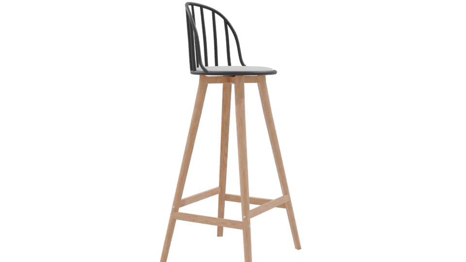 Modern Bar Chair Ivor 3D Model - Professional 3D Model Render 9