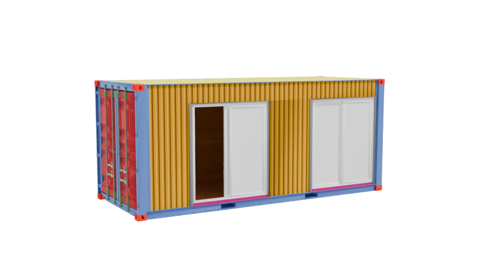Stylish Modern Container Home 3D - Professional 3D Model Render 10