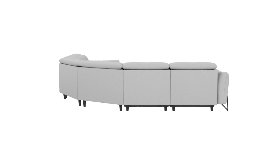 Curved Modern Sofa 3D Model - Professional 3D Model Render 5