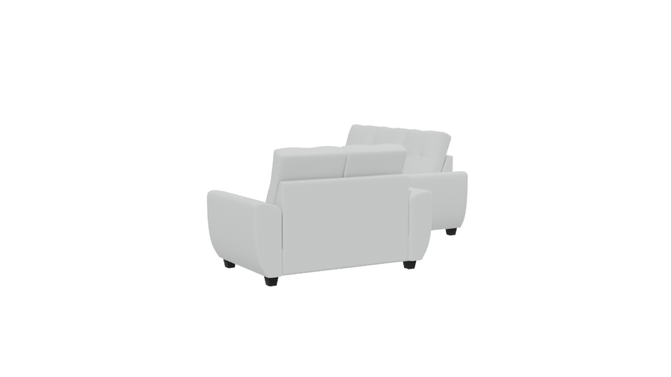 Stylish White Sofa Set 3D - Professional 3D Model Render 13