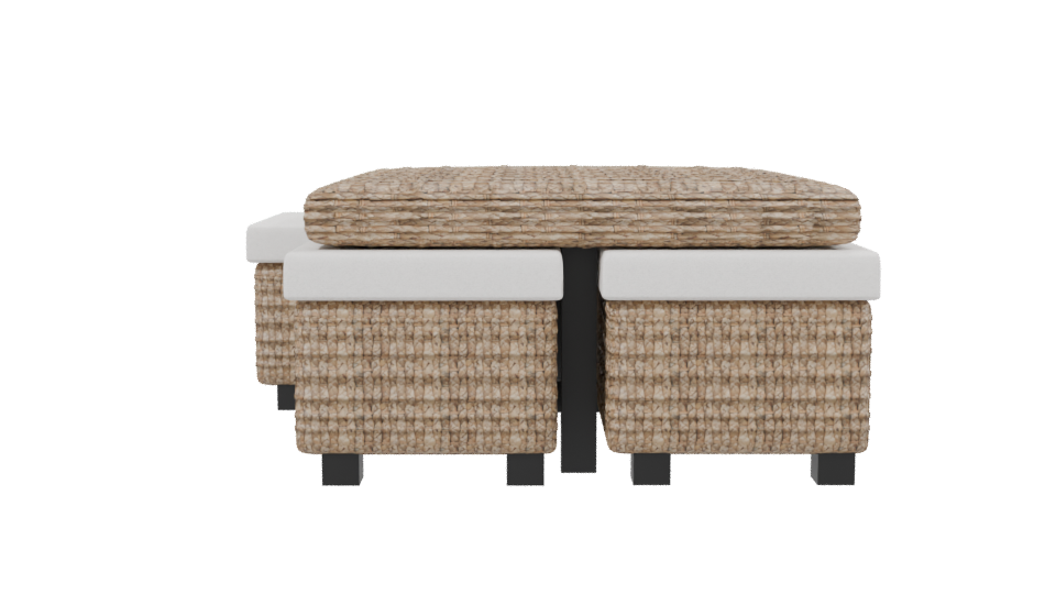 Stylish Outdoor Dining Table Set - Professional 3D Model Render 2