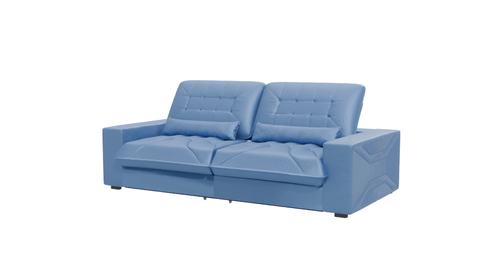 Majestic Blue Sofa 3D Model - Professional 3D Model Render 12