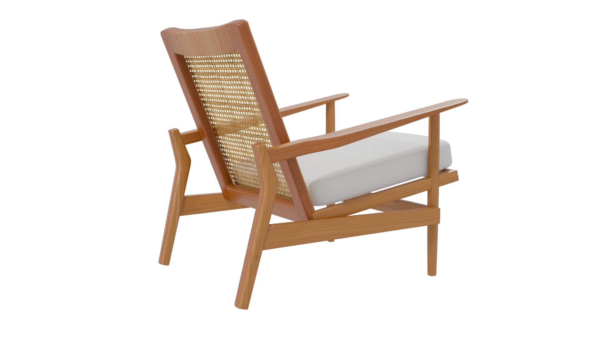 Elegant Rattan Lounge Chair 3D - Professional 3D Model Render 7