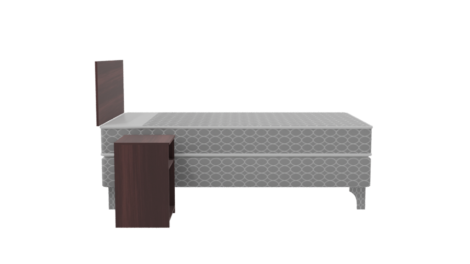 Stylish Single Bed 3D Model - Professional 3D Model Render 8