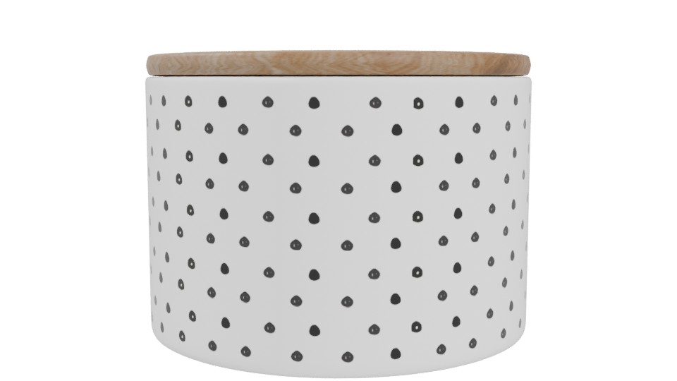 Stylish Round Storage Container 3D - Professional 3D Model Render 4