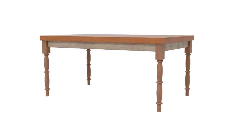 Classic Wooden Dining Table 3D Model - Professional 3D Model Render 6