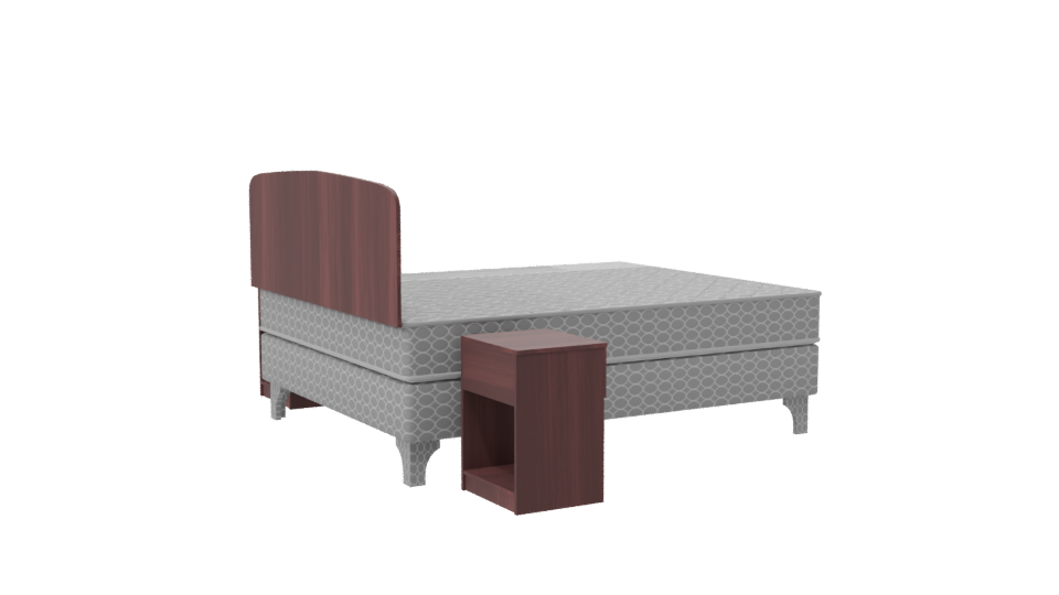 Stylish Bedroom Bed 3D Model - Professional 3D Model Render 7