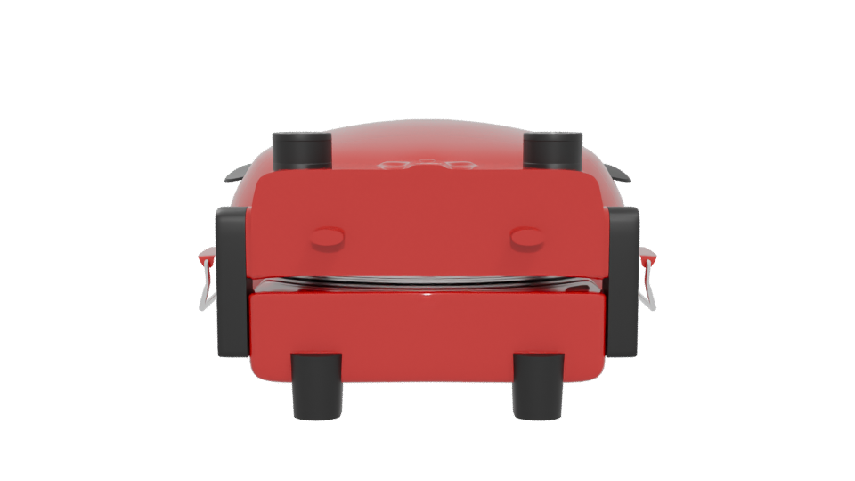 Stylish Red Outdoor Grill 3D - Professional 3D Model Render 5
