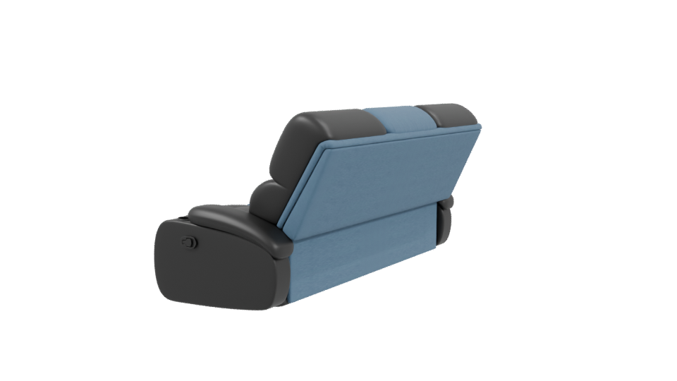 Elegant Modern Reclining Sofa 3D - Professional 3D Model Render 3